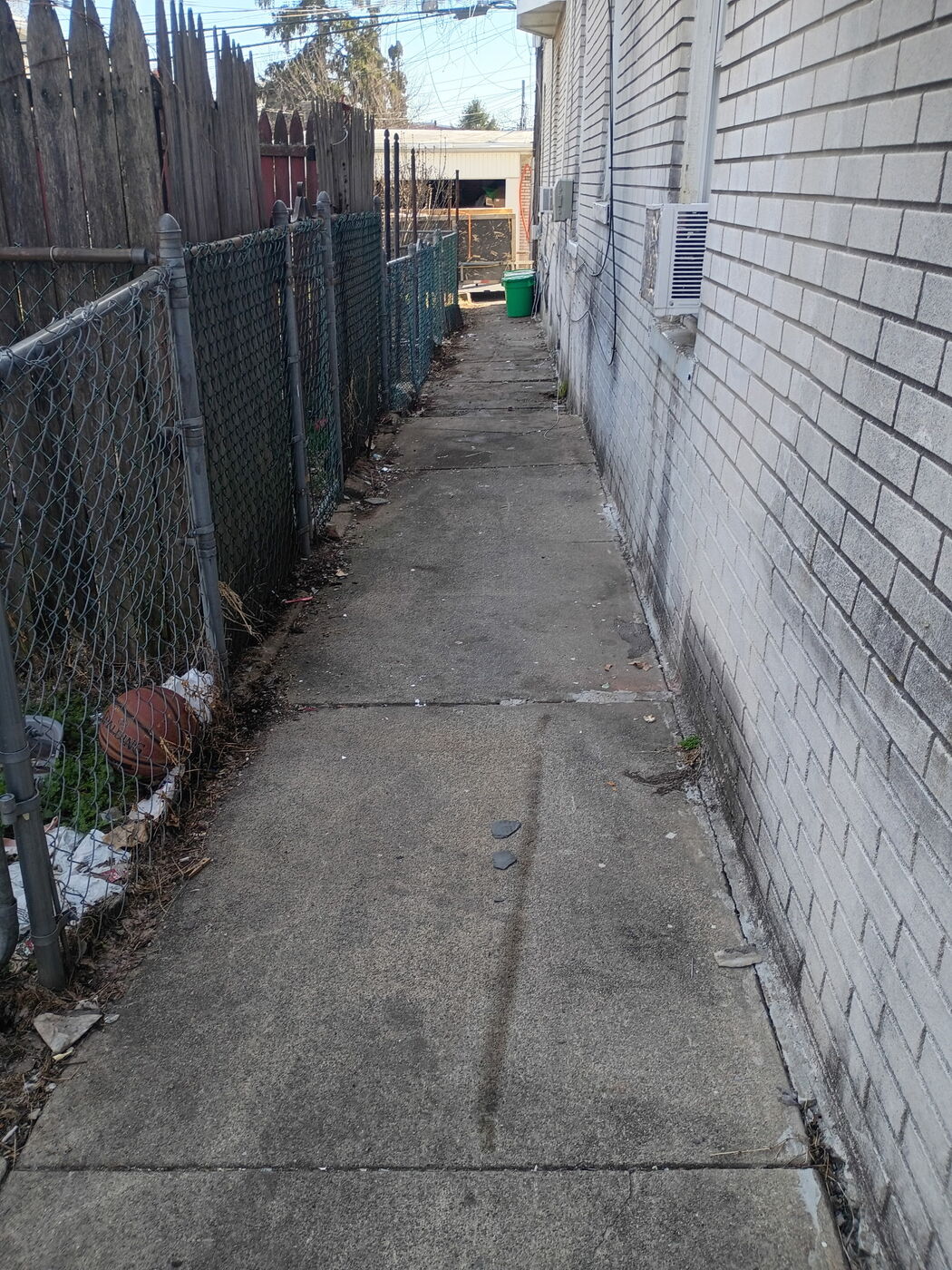 Alley after trash removal