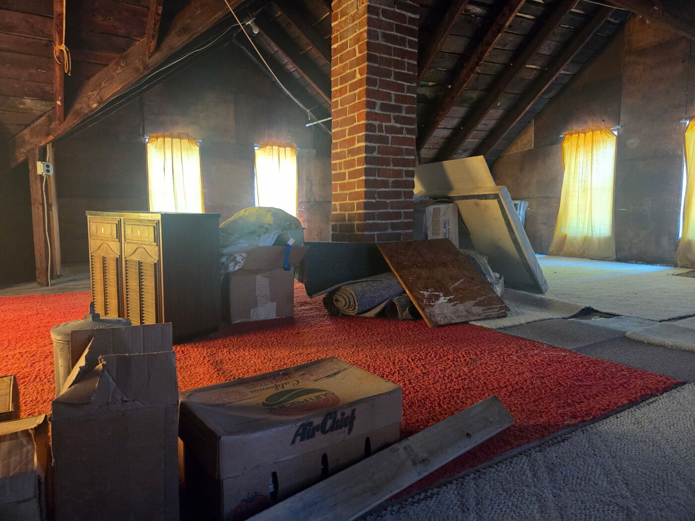 Attic before cleanout