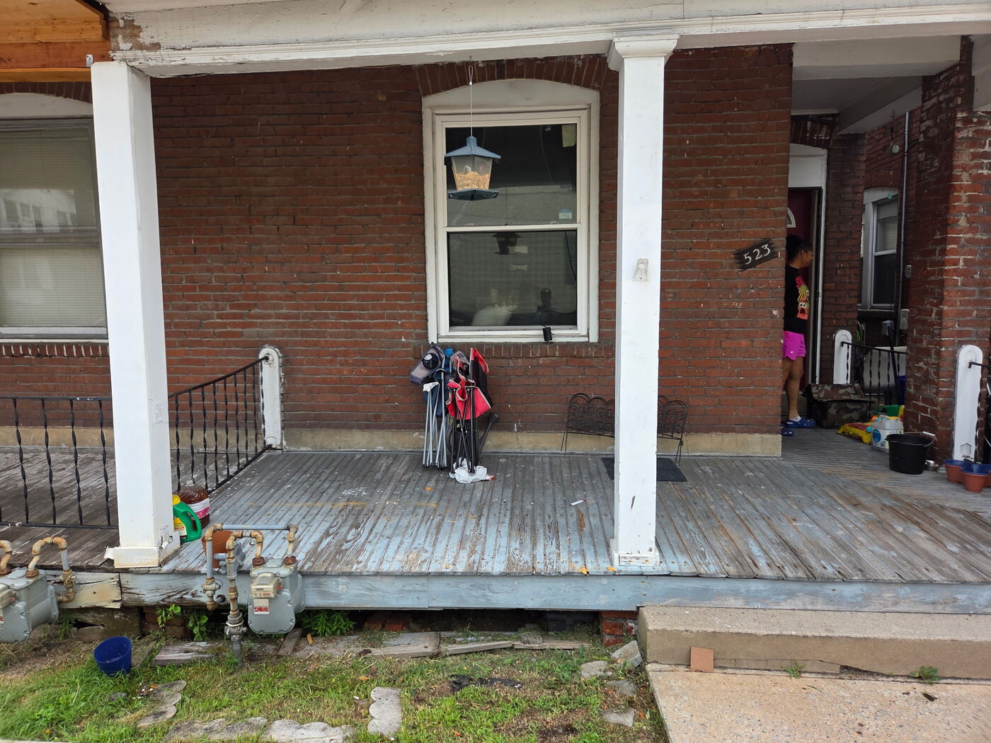 Porch after junk removal